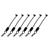 Team Corally - Body Clip  Retainer w/ Body clip - Black - 6 pcs